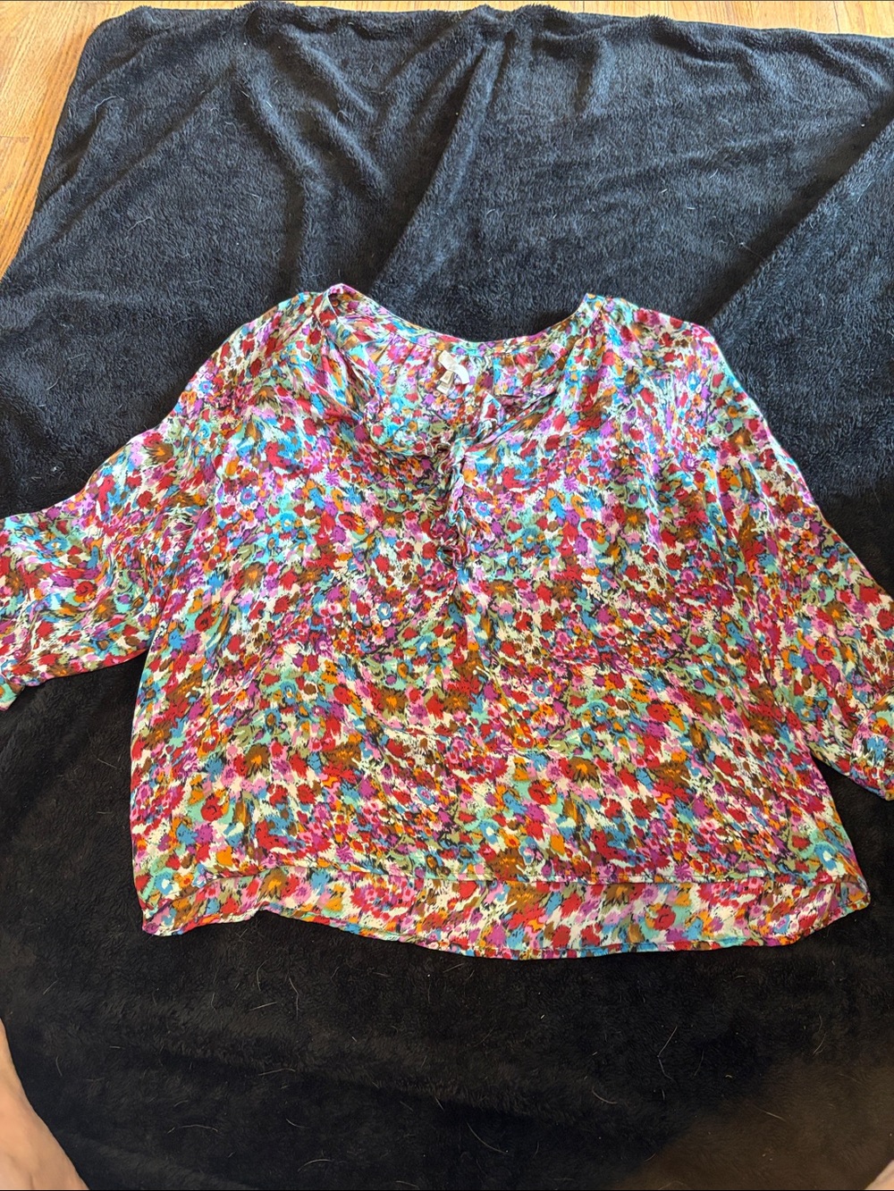 Joie Multicolor Floral Peasant Blouse